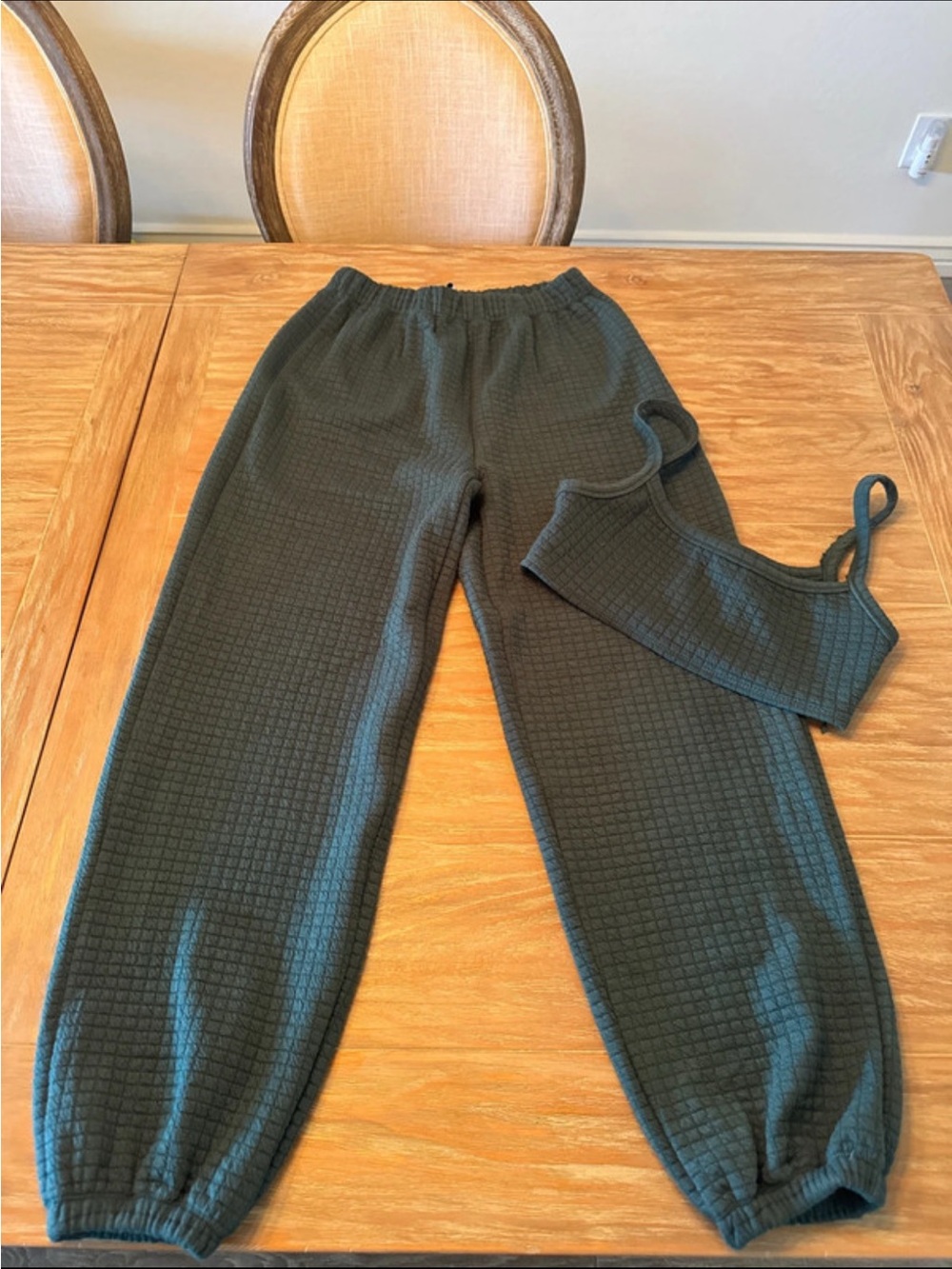Princess Polly Teal Waffle Knit Lounge Pants